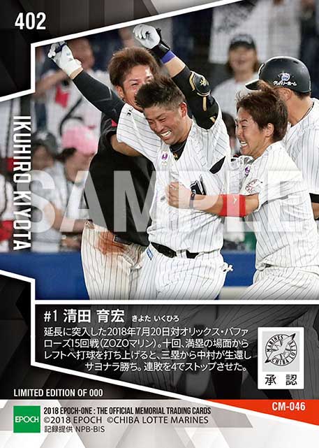 【清田育宏】サヨナラ犠飛（18.7.20）