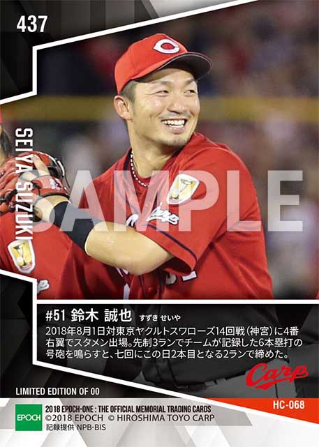 【鈴木誠也】自己最多7打点（2本塁打含む5打数5安打）（18.8.1）