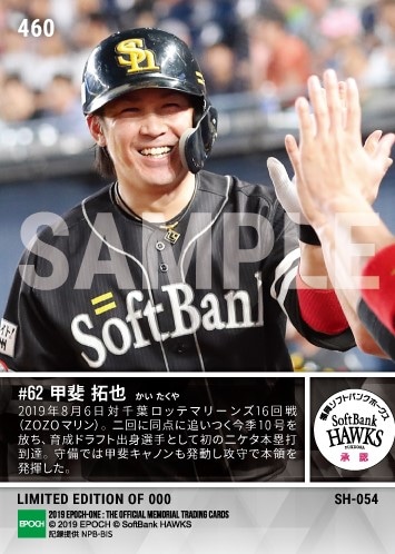 【甲斐拓也】二ケタ本塁打到達（育成ドラフト出身初）（19.8.6）