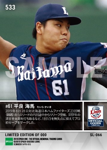 【平良海馬】プロ初セーブ（19.8.28）