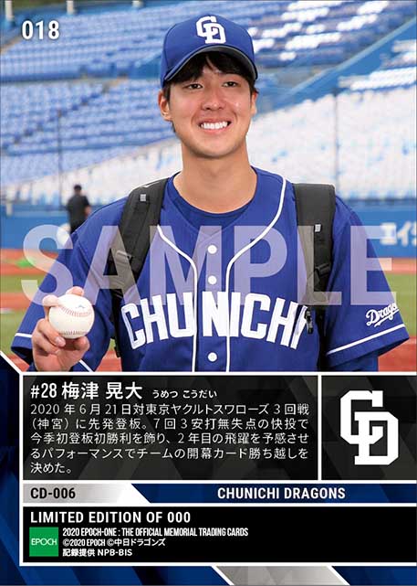 【梅津晃大】今季初登板初勝利(20.6.21)