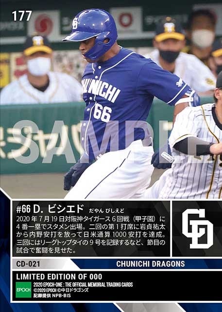 【ビシエド】日米通算1000安打達成（20.7.19）