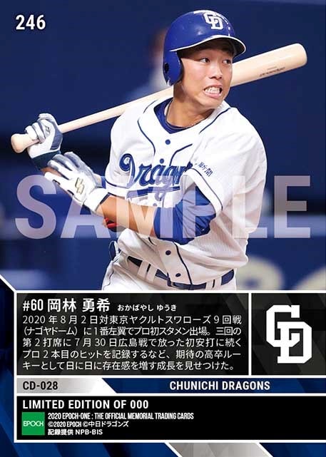 RC【岡林勇希】プロ初スタメン出場(20.8.2)