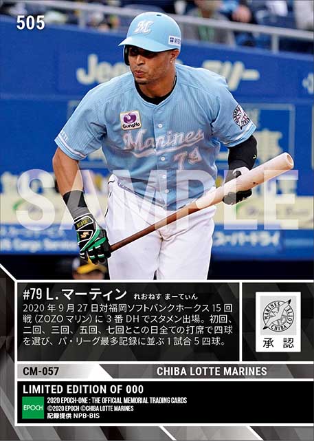 【マーティン】1試合5四球（パ・リーグタイ記録）「マリンフェスタ」（20.9.27）