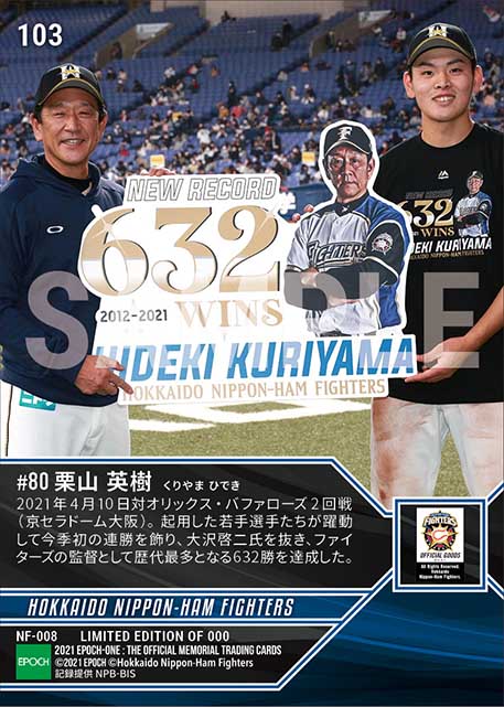 【栗山英樹】球団歴代1位 監督通算632勝達成(21.4.10)