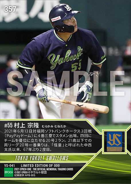 【村上宗隆】両リーグ最速20号到達(21.6.13)