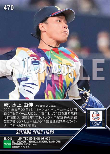 RC【水上由伸】パ・リーグ新人記録となるデビュー戦から14試合連続無失点(21.8.22)