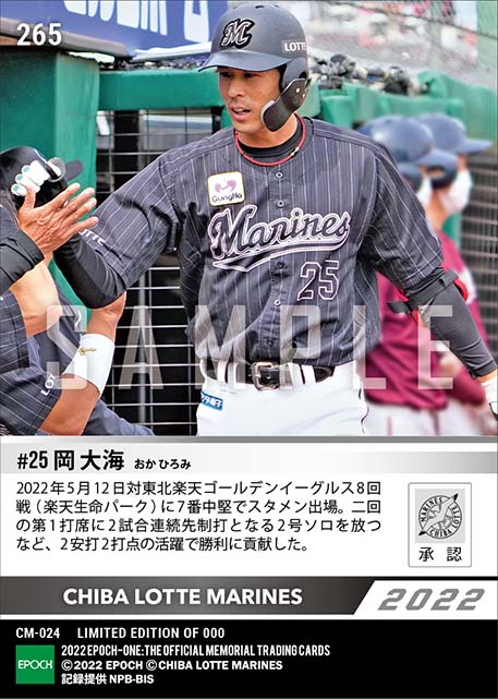 【岡 大海】2試合連続先制打となる2号2ラン(22.5.12)