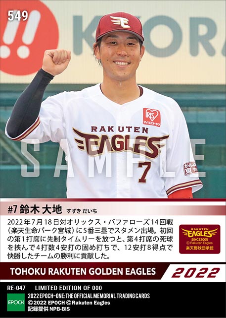 【鈴木大地】先制打含む4打数4安打(22.7.18)