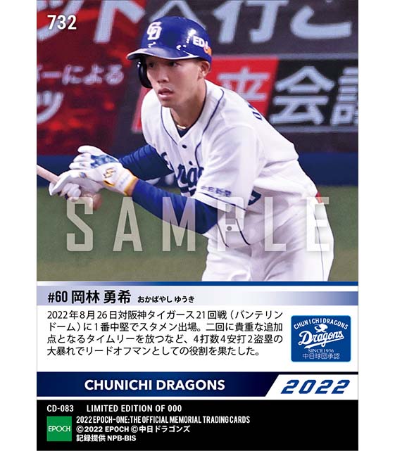 【岡林勇希】タイムリー含む4打数4安打(22.8.26)