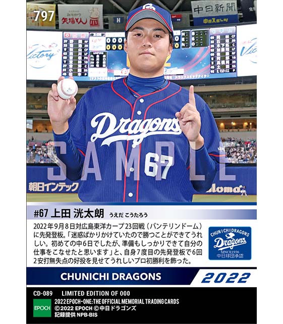 【上田洸太朗】プロ初勝利（22.9.8）