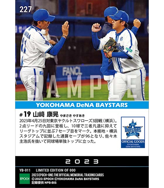 【山﨑康晃】ハマスタ新96セーブ(23.4.25)