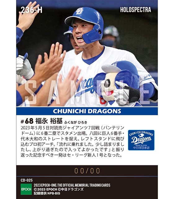 ※ホロスペクトラRC【福永裕基】セ・リーグ新人1号となるプロ初本塁打(23.5.5)