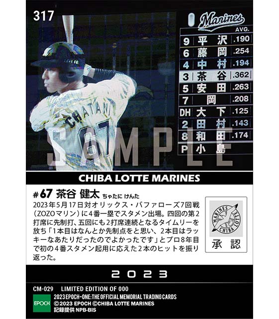 【茶谷健太】プロ初4番で2打席連続タイムリー（23.5.17）