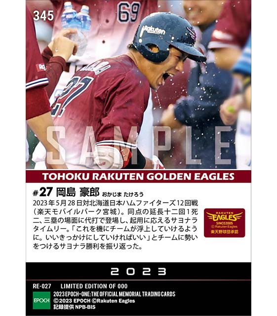 【岡島豪郎】代打サヨナラタイムリー(23.5.28)