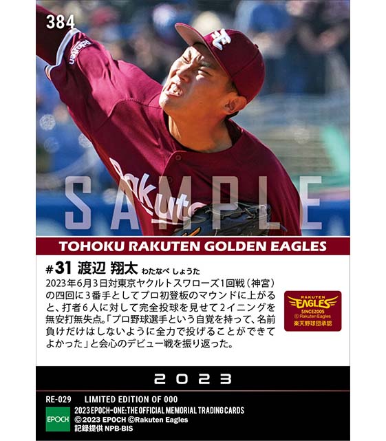 RC【渡辺翔太】プロ初登板でパーフェクトリリーフ(23.6.3)