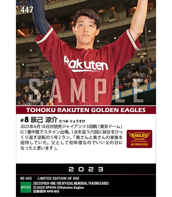 【辰己涼介】試合をひっくり返す逆転決勝弾(23.6.18)