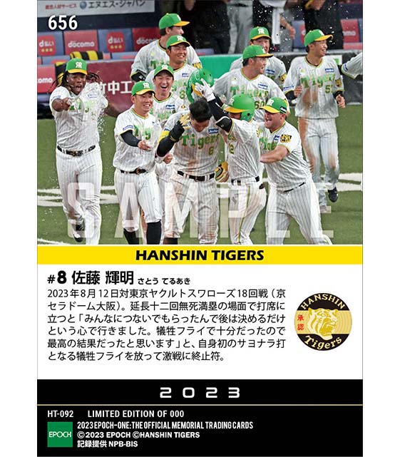 【佐藤輝明】9連勝を呼ぶプロ初サヨナラ打(23.8.12)