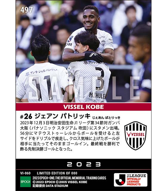 【ジェアン パトリッキ】先制決勝ゴールで有終の美（23.12.3）