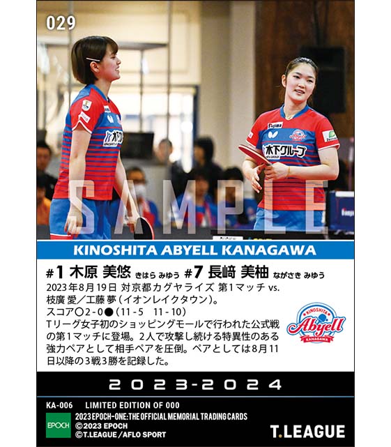 【木原美悠/長﨑美柚】チームを勢いづけるダブルス先勝(23.8.19)