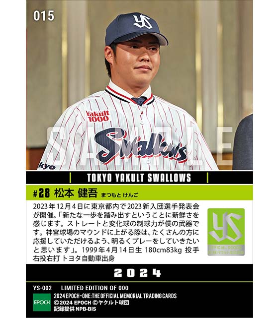 RC【松本健吾】新入団選手発表(ドラフト2巡目)「ストレートと変化球の制球力が僕の武器」(23.12.4)