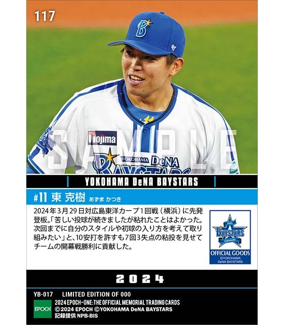 【東 克樹】2024シーズン開幕投手（2年ぶり2度目）（24.3.29）