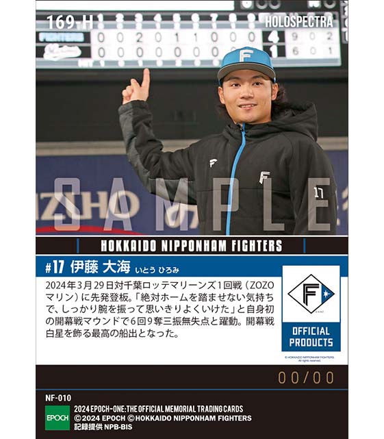 ※ホロスペクトラ【伊藤大海】2024シーズン開幕投手(初)(24.3.29)