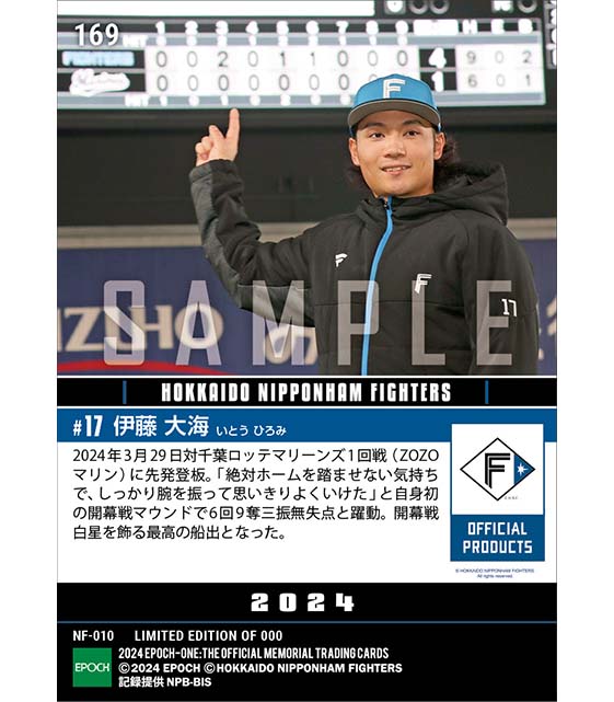 【伊藤大海】2024シーズン開幕投手(初)(24.3.29)