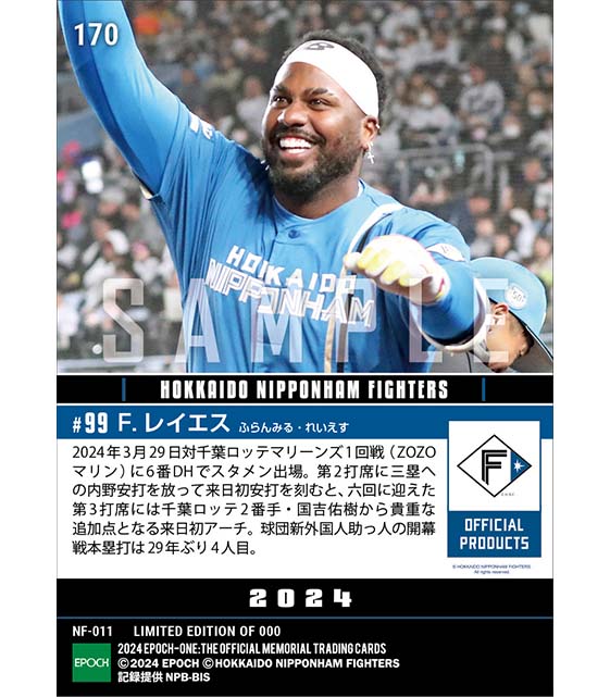 【レイエス】球団新外国人助っ人29年ぶりとなる開幕戦本塁打（24.3.29）