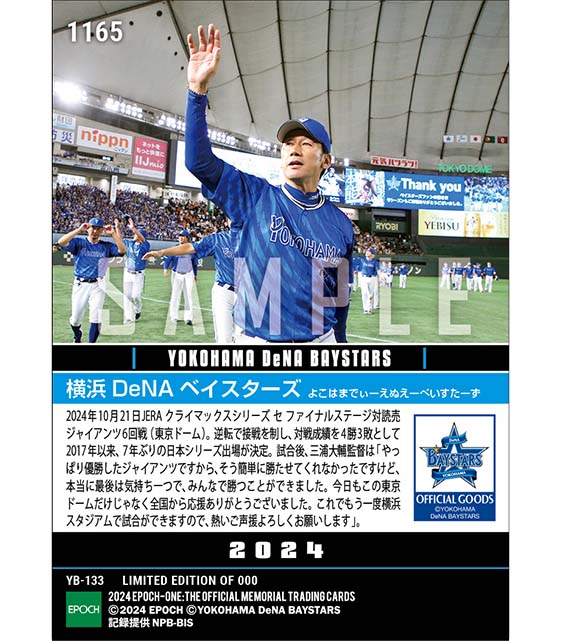 【横浜DeNAベイスターズ】7年ぶりの日本シリーズ進出決定「2024 JERA クライマックスシリーズ セ」(24.10.21)