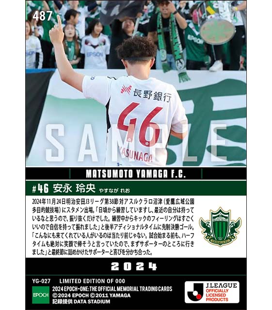 【安永玲央】昇格プレーオフへ勢いをつける決勝ミドル（24.11.24）