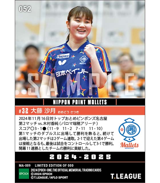 【大藤沙月】大活躍でチームは開幕11連勝（24.11.16）