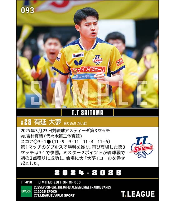 【有延大夢】ミスター2ポイントが本領発揮（25.3.23）