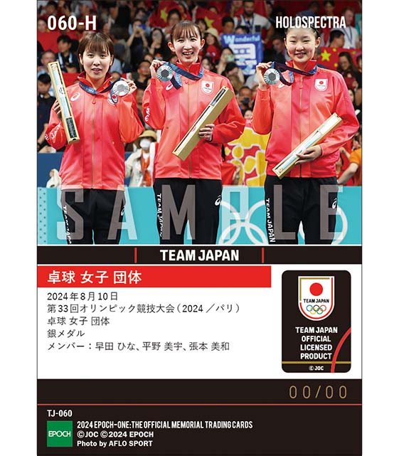 ※ホロスペクトラ 【卓球 女子 団体】2大会連続決勝進出で銀メダル獲得 第33回オリンピック競技大会(2024/パリ)卓球 女子 団体(24.8.10)