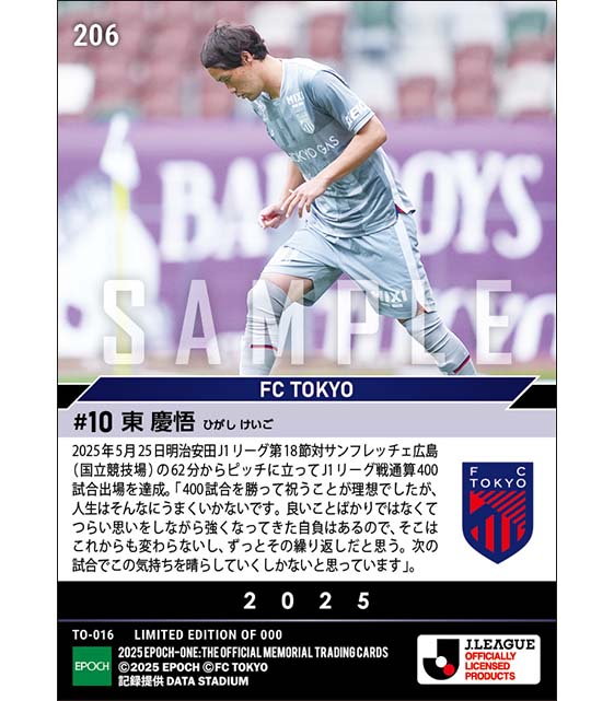 【東 慶悟】J1通算400試合出場（25.5.25）