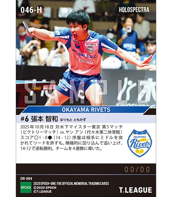 ※ホロスペクトラ 【張本智和】激闘を制してチームは4連勝（25.10.18）