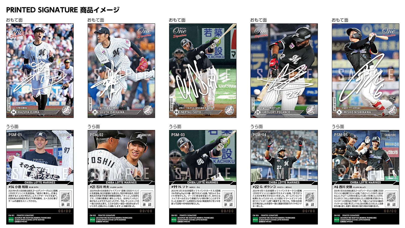 【12枚セット】≪千葉ロッテマリーンズ≫ シグネチャーセット2025