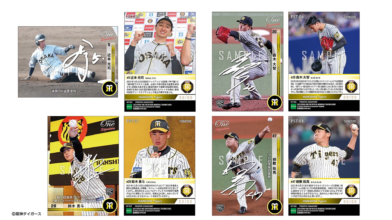 【14枚セット】≪阪神タイガース≫　シグネチャーセット2022