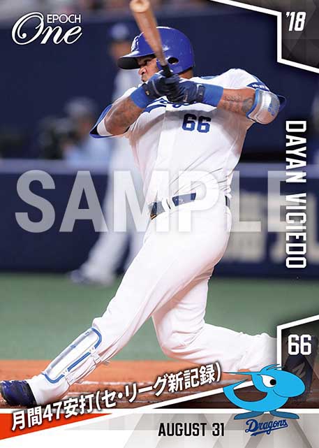 【ビシエド】月間47安打（セ・リーグ新記録）（18.8.31）