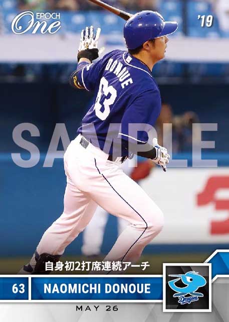 【堂上直倫】自身初2打席連続アーチ(19.5.26)