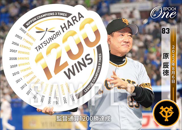【原 辰徳】監督通算1200勝達成(22.8.6)