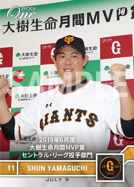 【山口 俊】2019年6月度 大樹生命月間MVP賞 セントラル・リーグ投手部門（19.7.9）