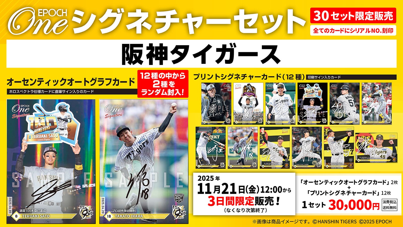 【14枚セット】≪阪神タイガース≫ シグネチャーセット2025